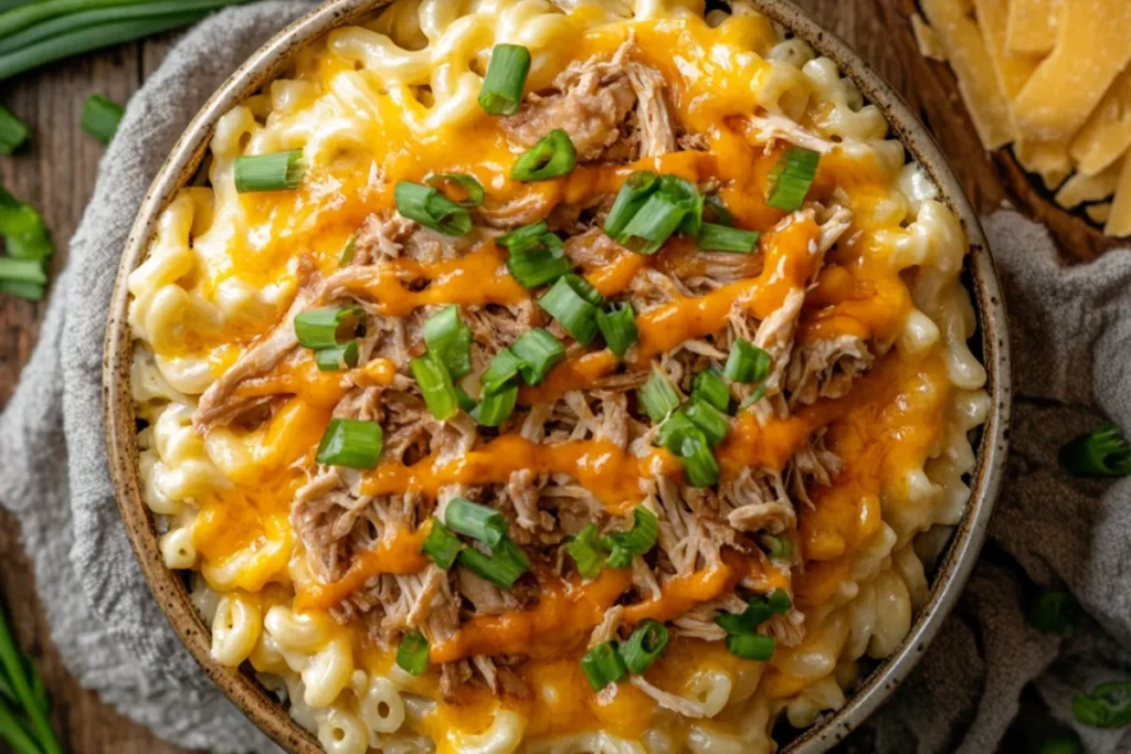 Buffalo Chicken Mac and Cheese Crockpot