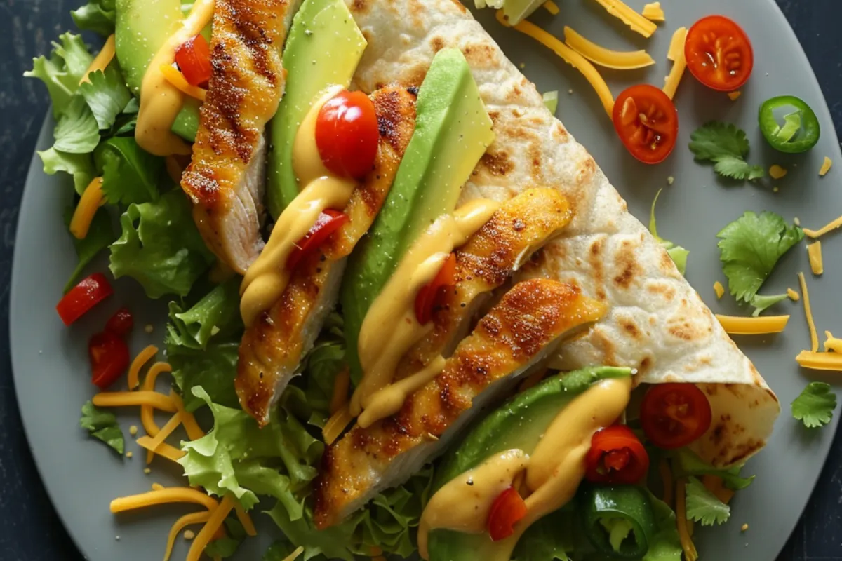 How many calories are in a chicken avocado wrap